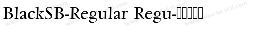 BlackSB-Regular Regu字体转换